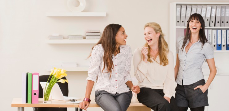 Canva Businesswomen laughing